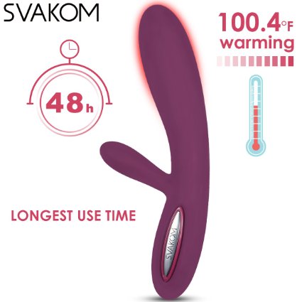 SVAKOM Lester Rechargeable Vibrators Powerful Ultra-long Battery Intelligent Massager with Heating Mode(Violet).