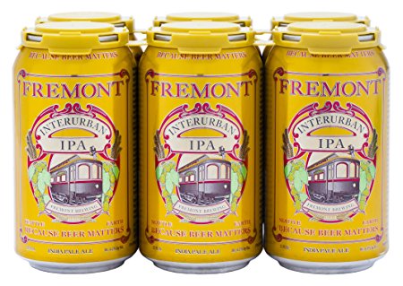 Fremont Brewing Interurban IPA, 6 pk, 12 oz Cans, 6.2% ABV