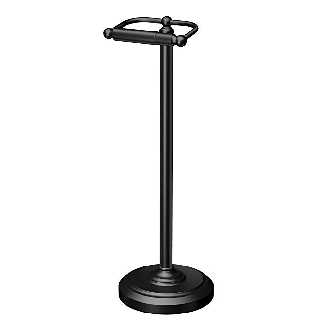 Gatco 1436MX Free Standing Toilet Paper Holder Matte Black