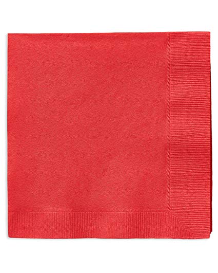 American Greetings Lunch Napkins (50 Count), Bright Red