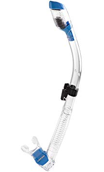 Cressi Adult Diving Dry Snorkel with Splash Guard and Top Valve | Supernova Dry: designed in Italy