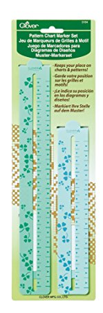 Clover 3164 Pattern Chart Magnetic Gage Place Marker Set, 8-1/2-Inch and 11-3/4-Inch