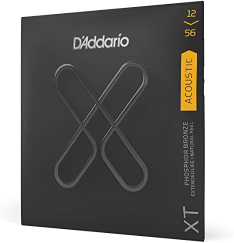 D'Addario XT Phosphor Bronze Acoustic Guitar Strings, Light Top/Medium Bottom, 12-56