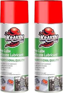 Kraken Bond Silicone Mold Release Spray - (2x12.3 oz) High Temperature Mold Release Agent for Epoxy Resin Lubricates Protects and Renews Anti-Static & Anti-Corrosive, 2 Pack