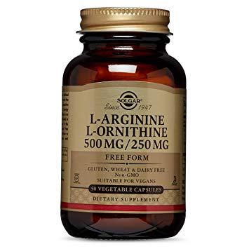 Solgar – L-Arginine/L-Ornithine 500/250 mg, 50 Vegetable Capsules