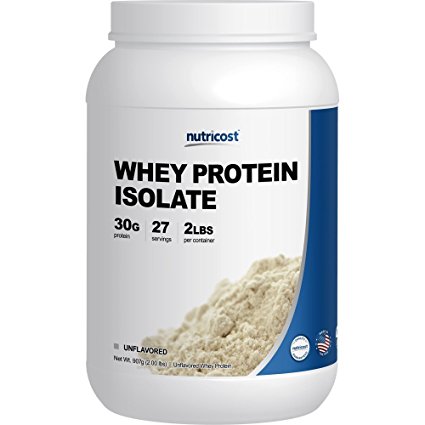 Nutricost Whey Protein Isolate (Unflavored) 2LBS