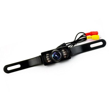Amotus Waterproof High Definition Night Vision Wide Viewing Angle License Plate Car Rear View Camera