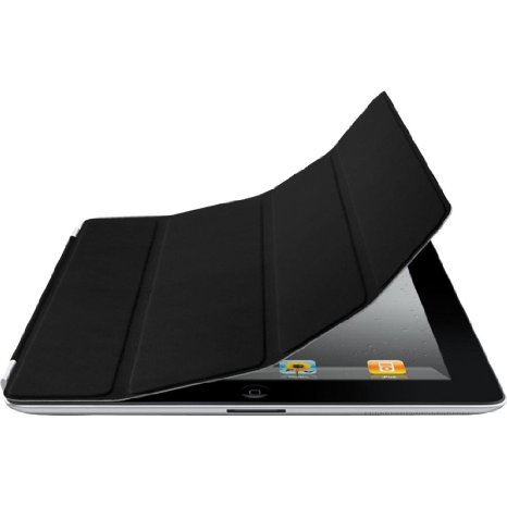 Apple iPad 2 Leather Smart Cover - Black (MC947LL/A)