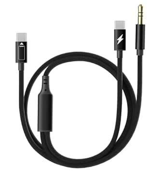 IVSHOWCO USB C to USB C Charging Cable PD60W, USB Type C to 3.5mm Audio   Fast Charging Cable, 3.5mm Headphone aux Jack Nylon Braided Cord for iPhone 15 Pro Max/Plus iPad Galaxy S24 Ultra Pixel