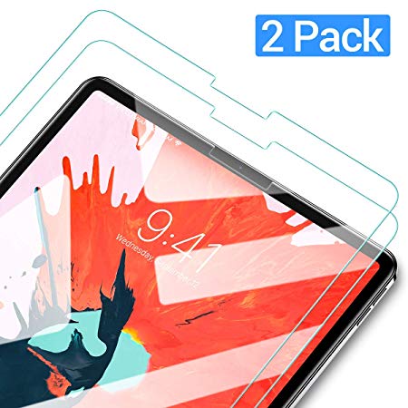 Ainope Screen Protector Compatible ipad pro 11 [2 Pack] Premium Tempered Glass Face ID Recognition[Bubble Free][Anti-Fingerprint][Easy-Install] HD Scratch Resistance Film for Apple iPad Pro 2018 11 in