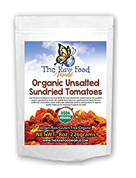 Organic Raw Sun-Dried Tomatoes (No Salt & Unsulphered), 8oz