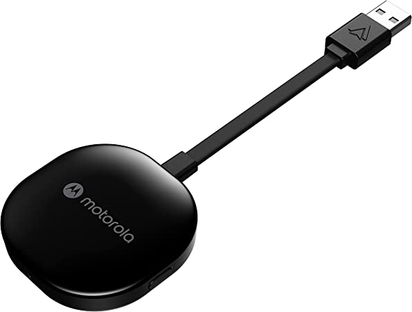 Motorola Sound MA1 Wireless Android Auto Car Adapter - Instant Connection from Smartphone to Car Screen with Easy Setup - Direct Plug-in USB Adapter - Secure Gel Pad Included