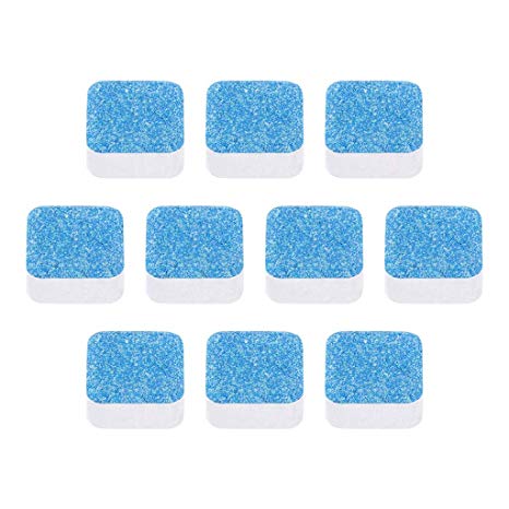 Pstars 10PCS Washing Machine Tank Cleaning Tablets Effervescent Tablets Cleaner Descaler Deep Effective Cleaning Remover Deodorant Durable