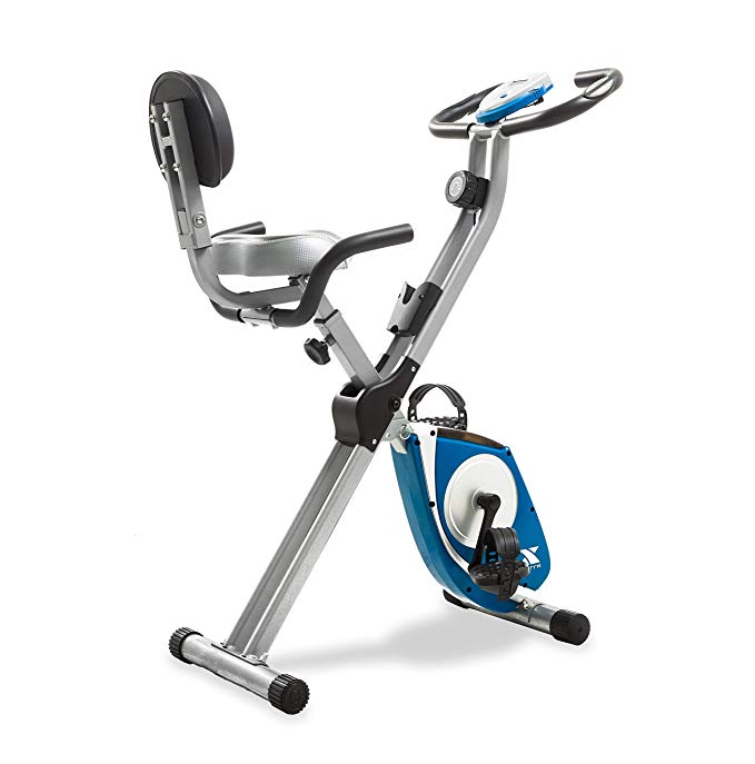 XTERRA Fitness FB350 Folding Exercise Bike, Silver (Renewed)