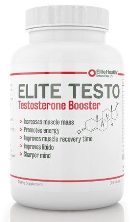 Extreme Testosterone Booster Capsules - ELITE TESTO® - Used by Bodybuilders to Increase Testosterone Levels, Libido, Muscle & Strength - Made In The UK - 5 Week Supply - Ingredients Proven In Human Trials to Boost Testosterone Levels - Satisfaction Or Your Money Back Guaranteed