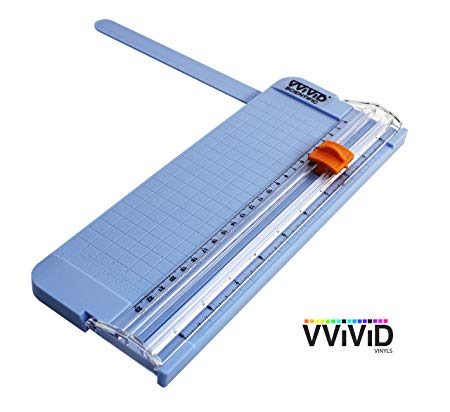 VViViD 9 Inch Portable Sliding Blade Style Ruled Gridded Paper Trimmer