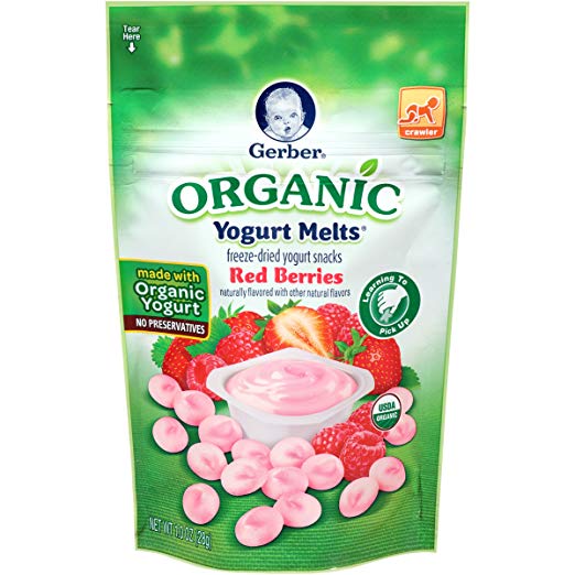 Gerber Organic Yogurt Melts, Red Berries, 1 oz