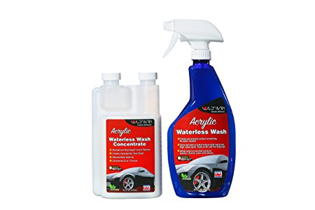 Ultima Acrylic Waterless Wash—a shine so bright, you’ll think it’s a new coat of paint| 16 oz. with empty 22 oz Spray Bottle