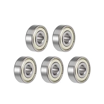 uxcell 1603ZZ Deep Groove Ball Bearings Z2 5/16 x 7/8 x 9/32inch Double Shielded Chrome Steel 5pcs