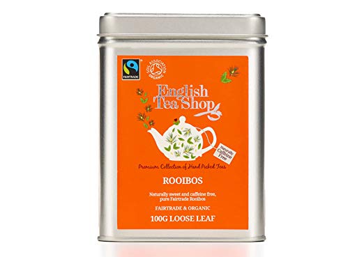English Tea Shop Organic Fairtrade Rooibos - 100g Loose leaf tea in a Tin
