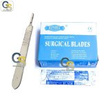 GS 100 SCALPEL STERILE BLADES 10 WITH FREE SCALPEL HANDLE 3