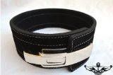 Quest Powerlifting Belt with Lever Buckle Black - 10mm Weightlifting Crossfit Strongman