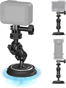 SMALLRIG Magnetic Mount for Gopro, Powerful Camera Car Mount Outside for Gopro, for Insta360 and Phone, with Ball Head Magic Arm 4466