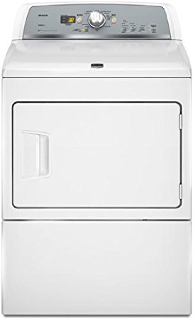 Maytag MEDX600XW Bravos X 7.4 Cu. Ft. White Electric Front Load Dryer