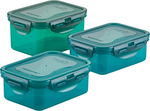 Lock & Lock HPL817HS2RCL Eco Friendly Food Storage Container Set, BPA Free, Dishwasher and Freezer Safe, Polypropylene, Random, 1.4l and 1l, Set of 2