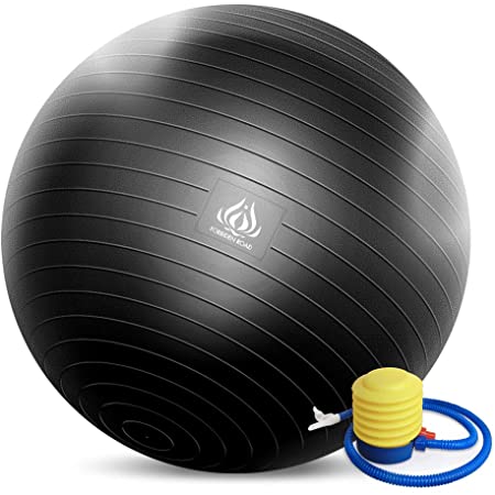 Forbidden Road Exercise Yoga Ball (4 Size, 4 Colors) 200 lbs Slip-Resistant Yoga Balance Stability Swiss Ball