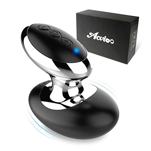 Electric Massager - ACVIOO Wireless Rechargeable Silicone Handheld Massager Mini Size for Neck,Shoulder,Back,Leg and Foot (Black)