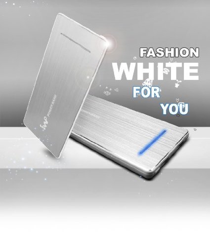 5600 mAh Slim-Design Portable USB Cell Phone External Battery / Charger (Silver)
