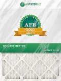 AFB Gold MERV 11 20x20x1 Pleated AC Furnace Air Filter Pack of 4 Filters 100 produced in the USA