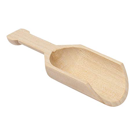 Wood Scoop 3 Inch, Unfinished Wooden Scoops for Candy, Spices, Parties, Gifts & Favors - Bag of 10