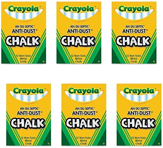 Nontoxic Anti-Dust Chalk (12 Sticks/Box) [Set of 6]