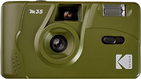 Kodak M35 35mm Film Camera, Reusable, Focus Free, Easy to use, Build in Flash and Compatible with 35mm Color Negative or B&W Film (Film and Battery NOT Included) (Olive Green)