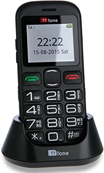 TTfone Jupiter 2 Big Button Easy Senior Sim Free Mobile Phone Emergency Button and Dock Charger