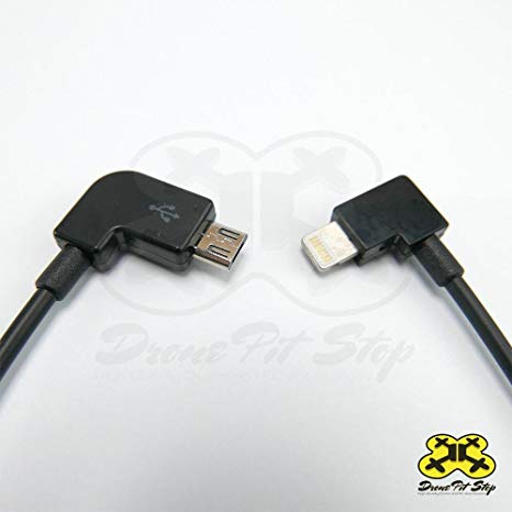 Micro USB Cable for DJI Mavic Pro, Mavic Air, Spark and Mavic Mini (for iPhone/iPad/iOS Devices)