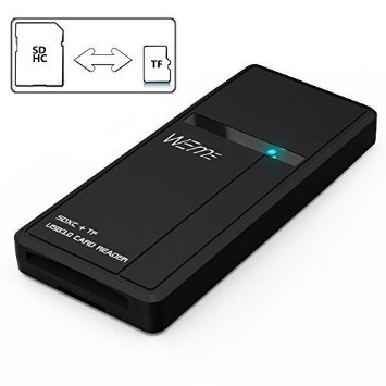 Weme 2-in-1 USB 3.0 Memory Card Reader with USB Compact OTG Adapter Hub For USB Compatible Devices, Smartphones and Tablets PC- Supports SD , SDHC , SDXC , MMC / MicroSD , T-Flash