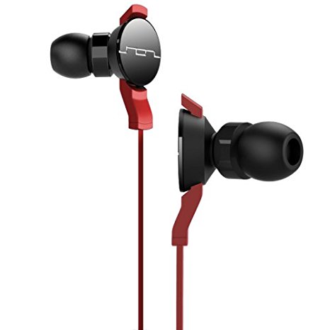 SOL REPUBLIC 1101-33 AMPS In-Ear Headphones with Free Ear Tips for Life - Red