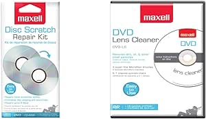 Maxell Disc Scratch Cleaner & Repair Kit for CD/DVD   Maxell DVD Lens Cleaner