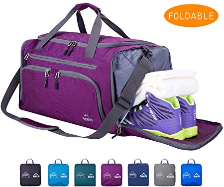 Venture Pal 20" Packable Sports Gym Bag with Wet Pocket & Shoes Compartment Travel Duffel Bag for men and Women