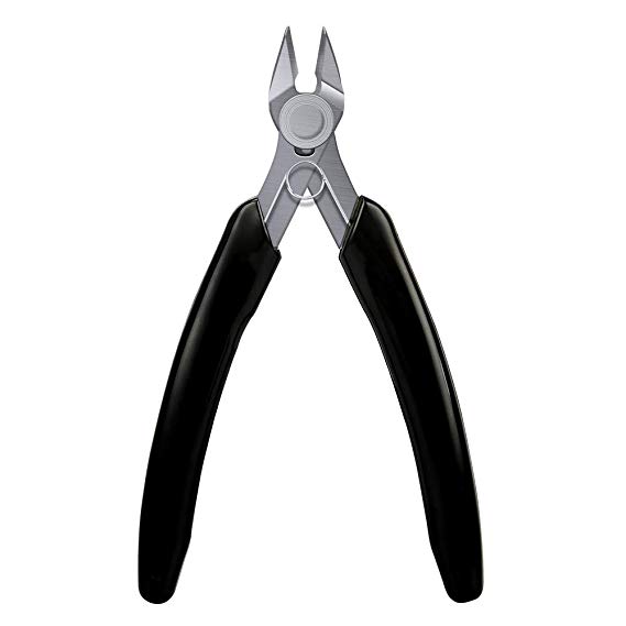 Flush diagonal Cutter Wire Side,Lifegoo Professional Cable Cutters Wire Steel Cutting Nippers Perfect for Electrical Jewelry Processing ect - Black
