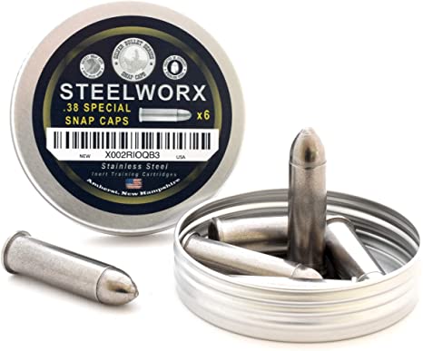 Steelworx 38 Special Stainless Steel Snap Caps (6 Pack)