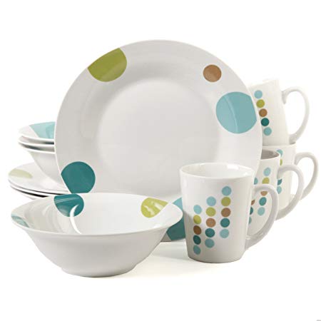 Gibson Home 101790.312 Retro Specks 12 Piece Dinnerware Set