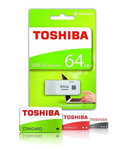 Toshiba TransMemory U301 64GB USB Flash Drive USB 3.0 - White - THN-U301W0640E4