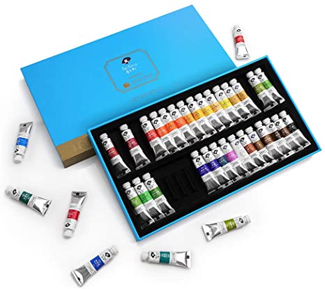 Paul Rubens Watercolour Paint Set, 36 Vibrant Colours 5ml/Tube - Highly Pigmented & Non-Toxic, Prefect for Beginner, Hobbyist and Student