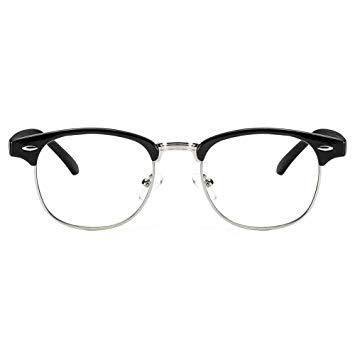 Cyxus Blue Light UV Blocking Computer Glasses Women Men, Anti Eye Strain Eyewear (S, 6056T01,Black)