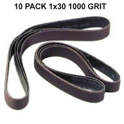 1x30 - 1000 Grit 10 Pack - Silicon Carbide Sanding Belts Model: DE010301000BD
