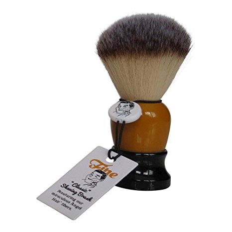 Fine "Classic" Shaving Brush (Orange & Black)